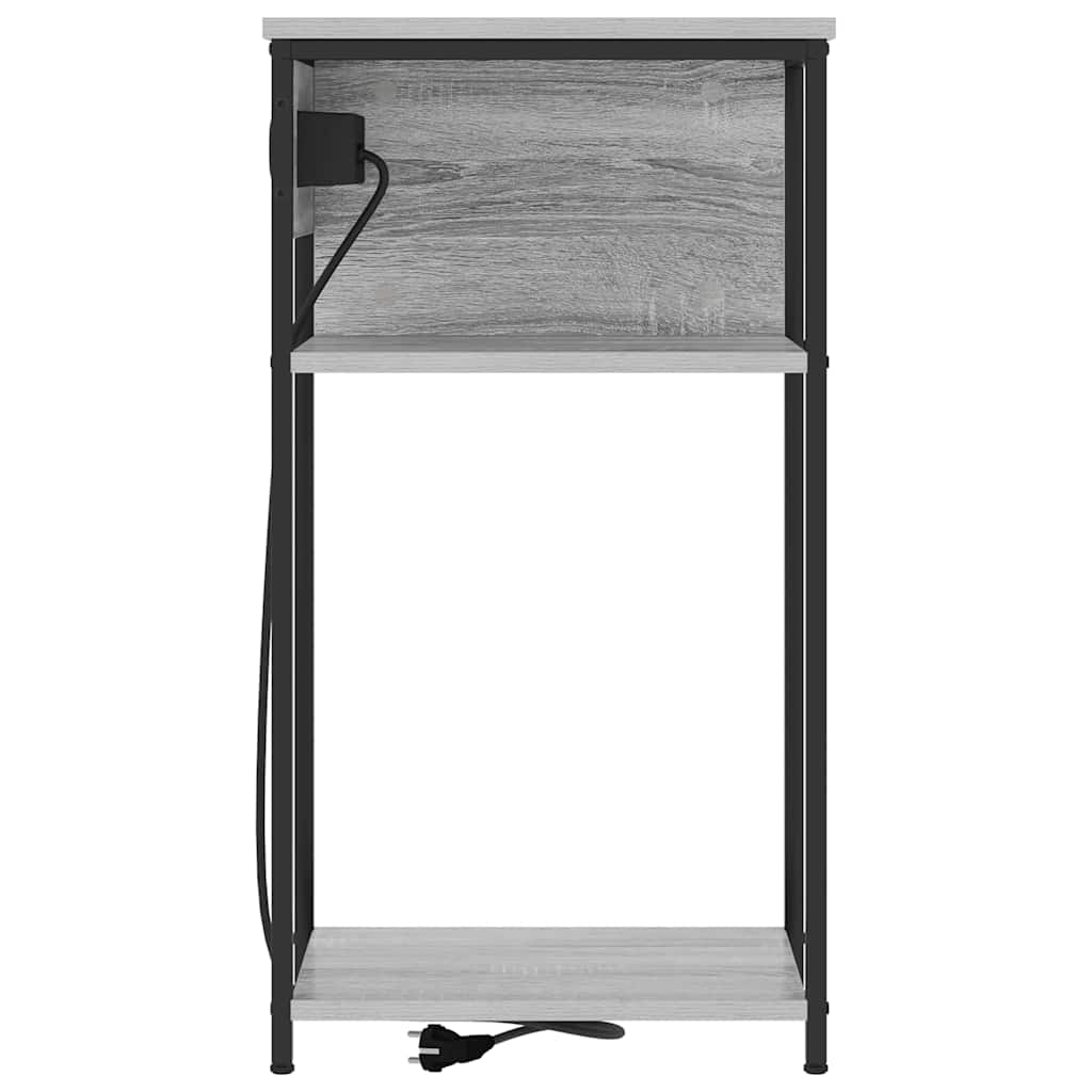 Bedside Cabinet Grey Sonoma 41 x 28 x 76 cm