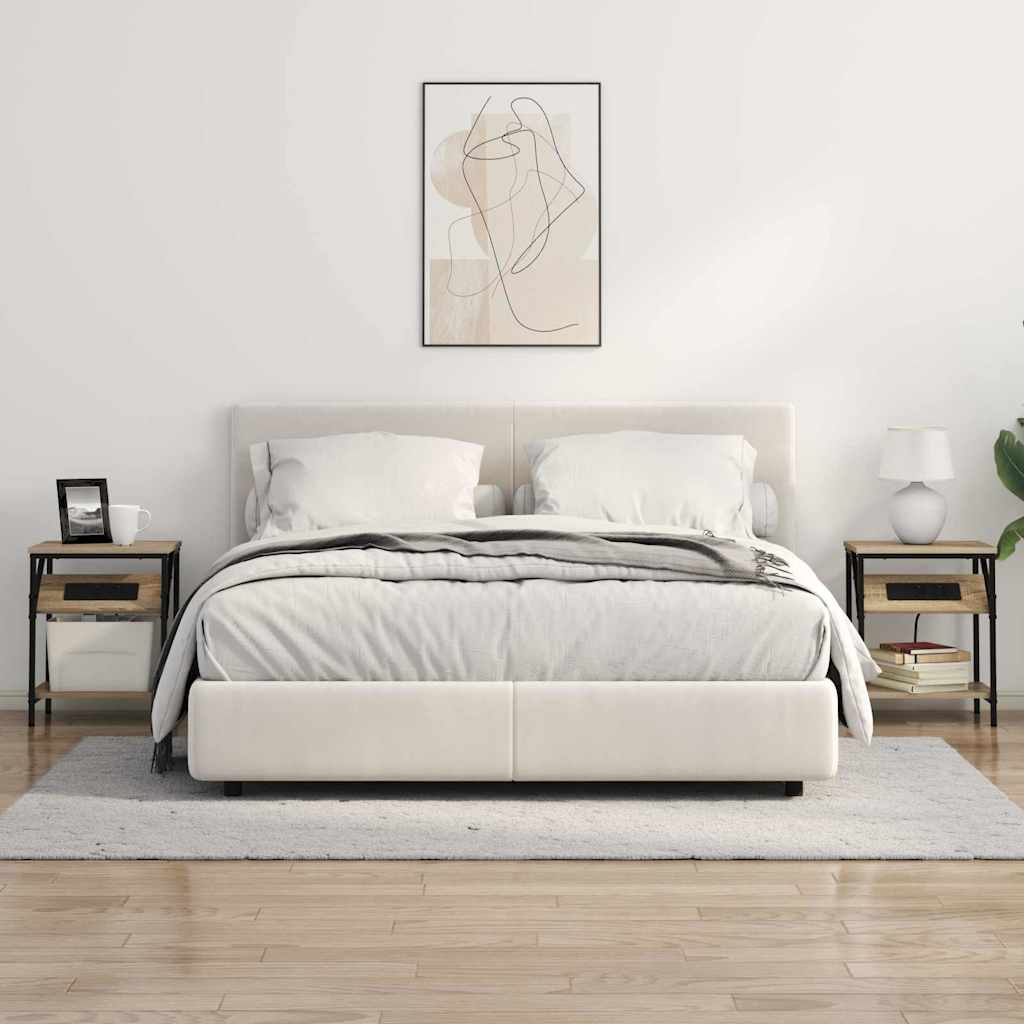 Šalia lovos spintelė 2 pcs Sonoma ąžuolas 38 x 30 x 48 cm