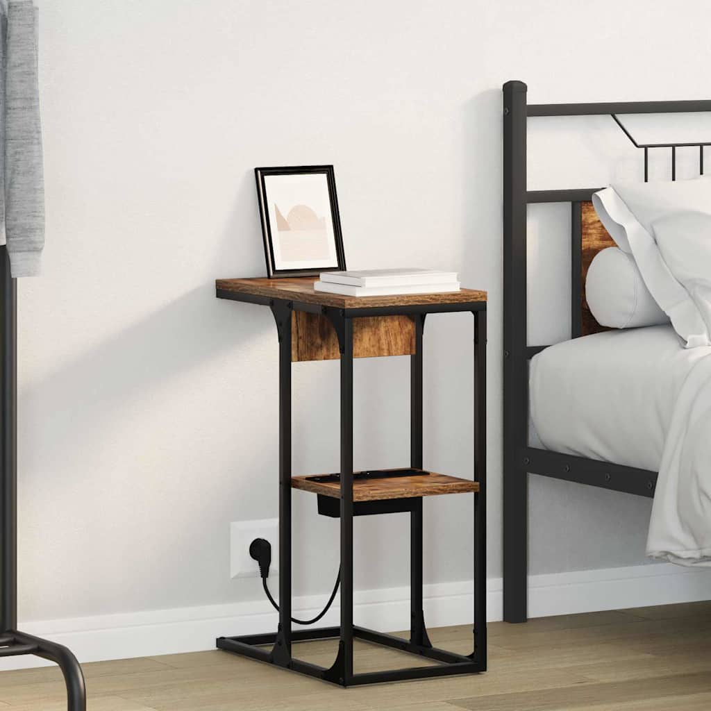 Bedside cabinet Smoked oak 41.5 x 26 x 60.5 cm
