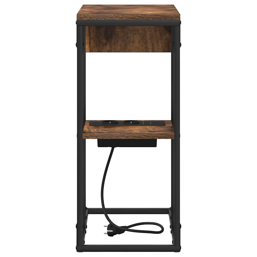 Bedside cabinet Smoked oak 41.5 x 26 x 60.5 cm