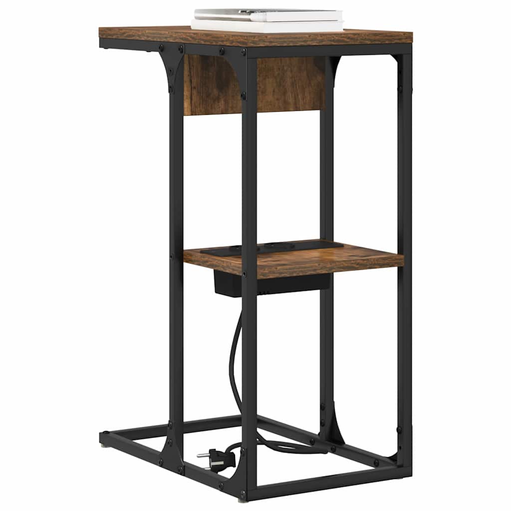 Bedside cabinet Smoked oak 41.5 x 26 x 60.5 cm