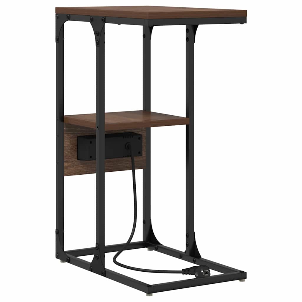 Bedside cabinet with drawer brown oak 41.5 x 26 x 60.5 cm