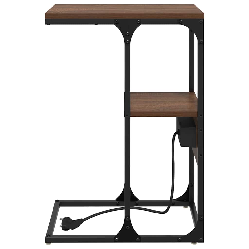 Bedside cabinet with drawer brown oak 41.5 x 26 x 60.5 cm