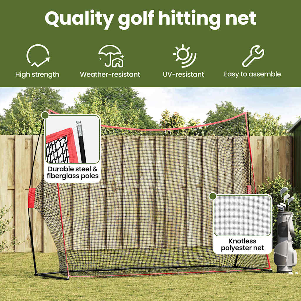 Golfas mokymo priemonės Juoda 309 x 93 x 216 cm Poliesteris