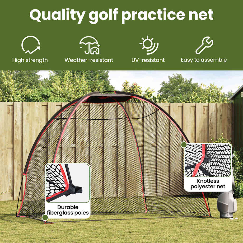 Golfas mokymo priemonės Juoda 314 x 150 x 206 cm Poliesteris