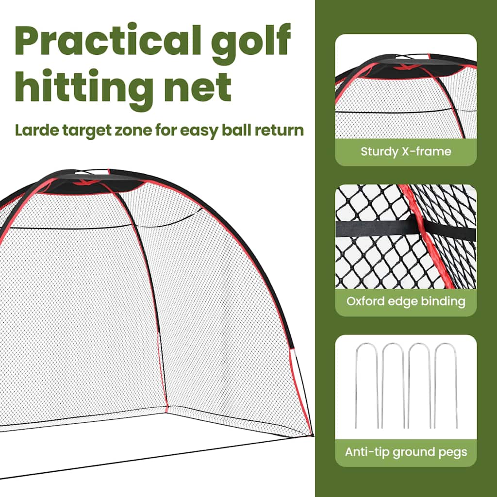 Golfas mokymo priemonės Juoda 314 x 150 x 206 cm Poliesteris