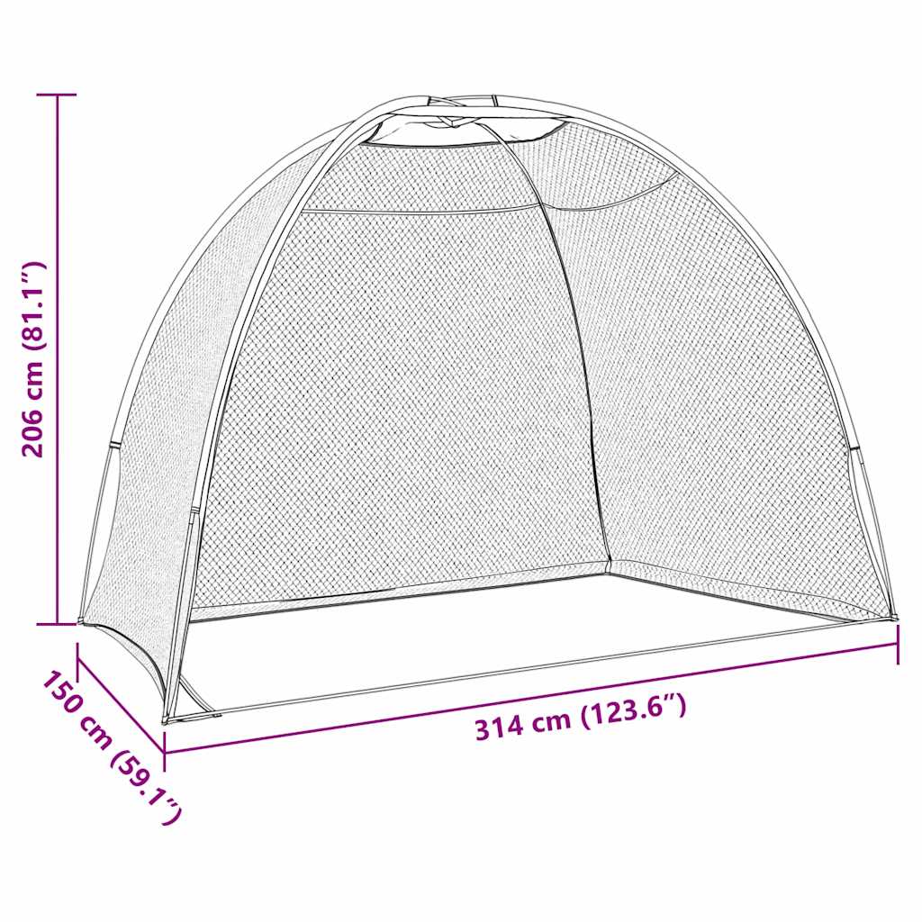 Golfas mokymo priemonės Juoda 314 x 150 x 206 cm Poliesteris