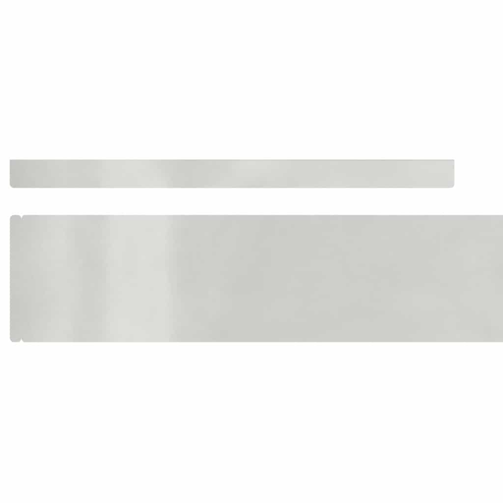 Dārza zālienu apmales 4 gab. sudraba krāsā 450 x 10 cm