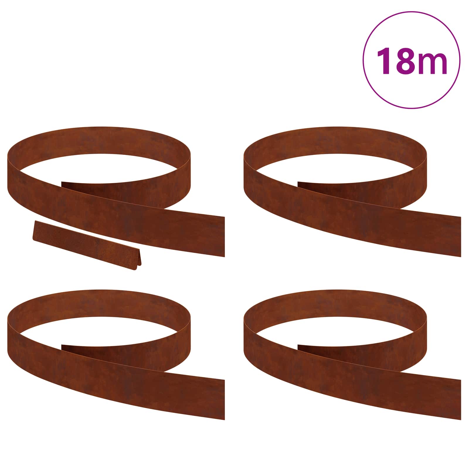 Vejo kraštas 4 pcs Rūdijanti 450 x 0,05 x 10 cm