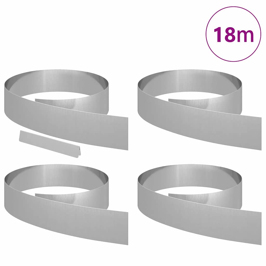 Garden Lawn Planting 4 pcs Silver 450 x 15 cm