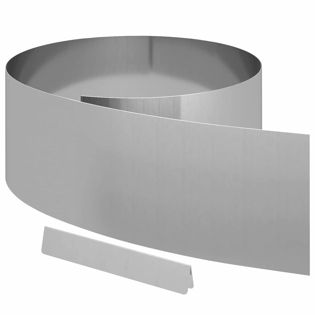 Vejo kraštas 450 x 25 cm Cinkuota plienas Sidabro