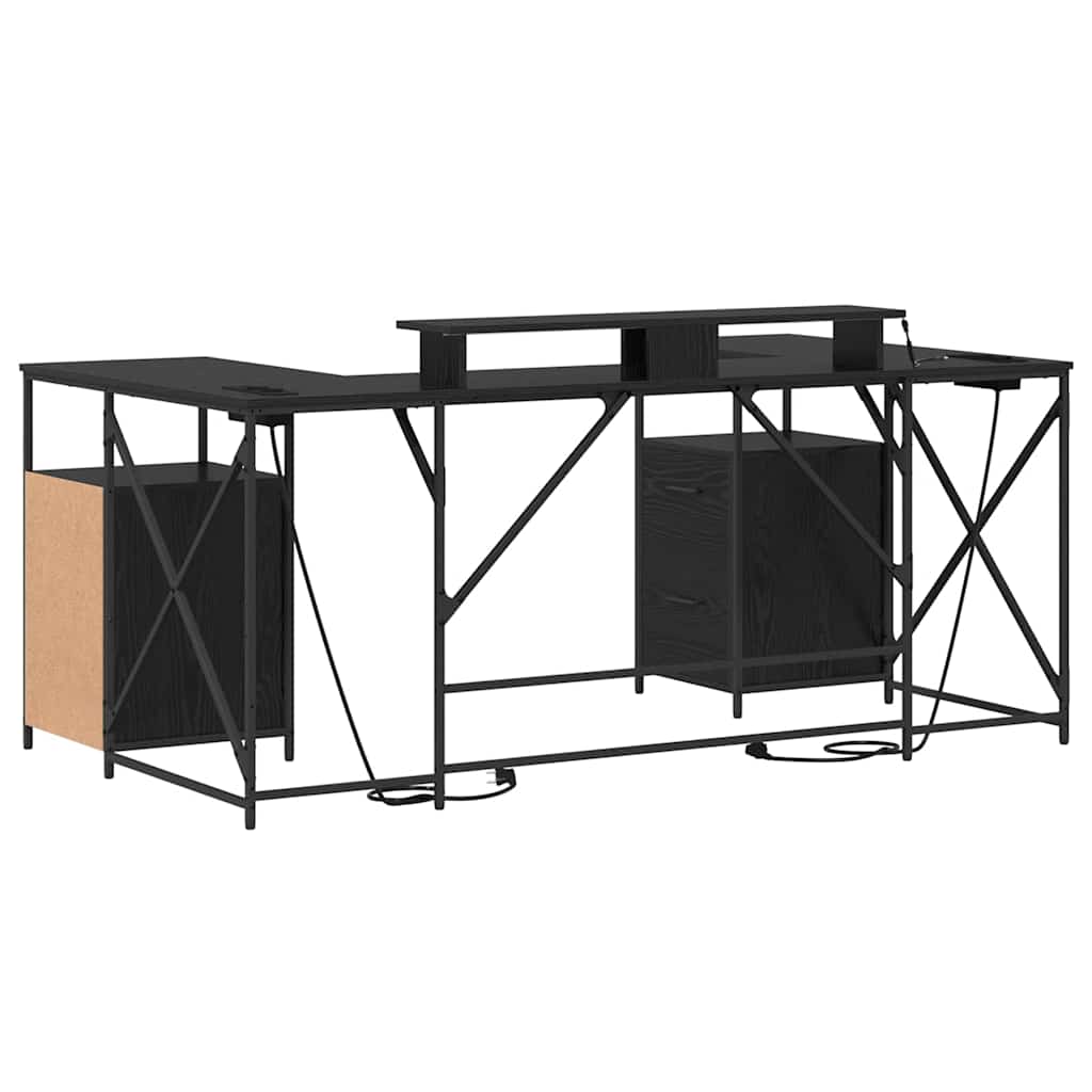 Stalas Juodas ąžuolas 182 x 101 x 87.5 cm Apdirbta mediena
