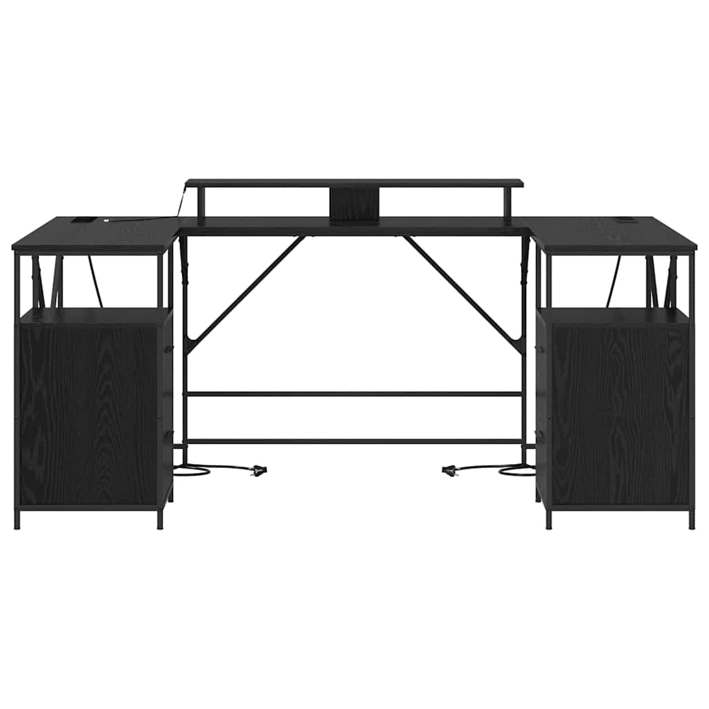 Stalas Juodas ąžuolas 182 x 101 x 87.5 cm Apdirbta mediena