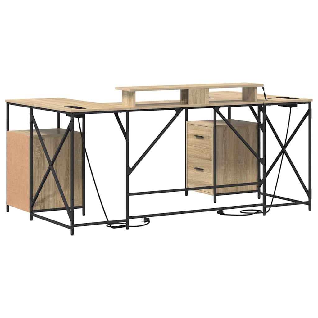 Stalas Sonoma ąžuolas 182 x 101 x 87.5 cm Apdirbta mediena