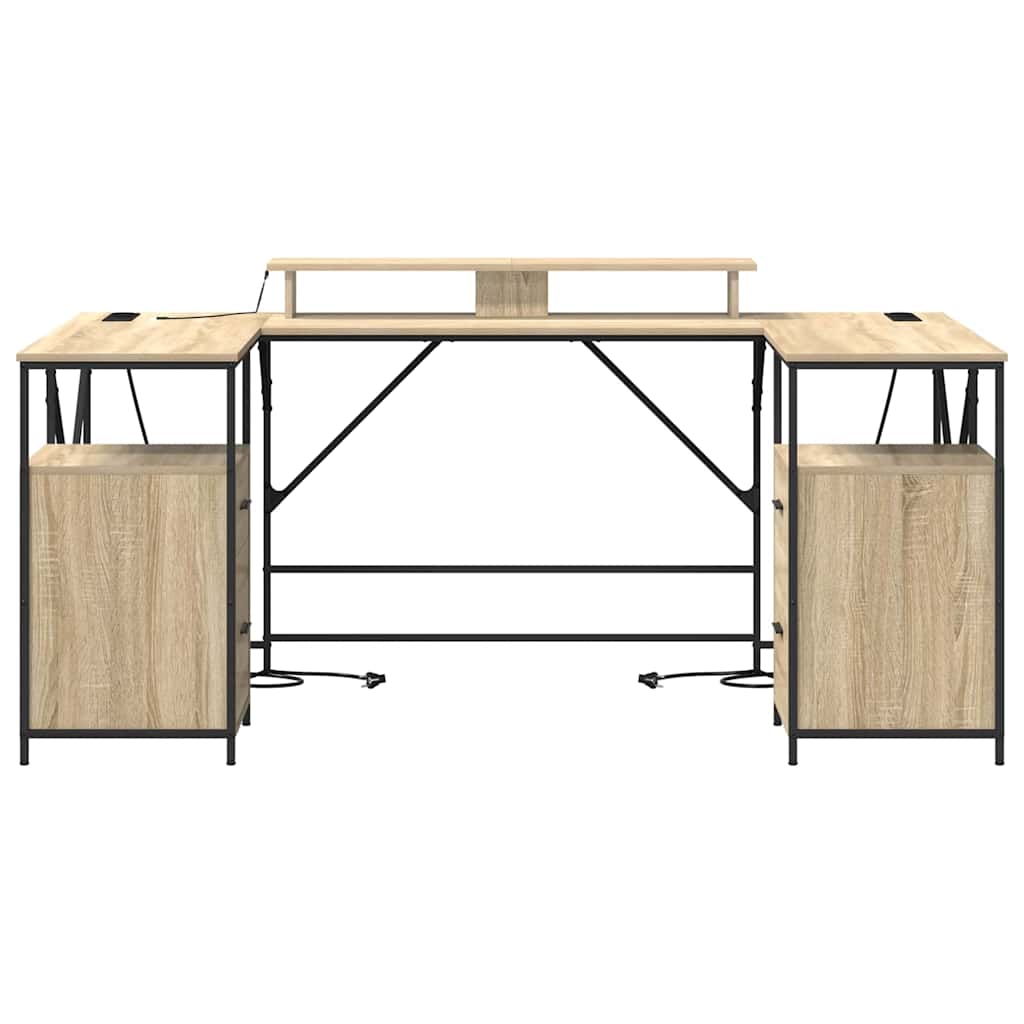 Stalas Sonoma ąžuolas 182 x 101 x 87.5 cm Apdirbta mediena