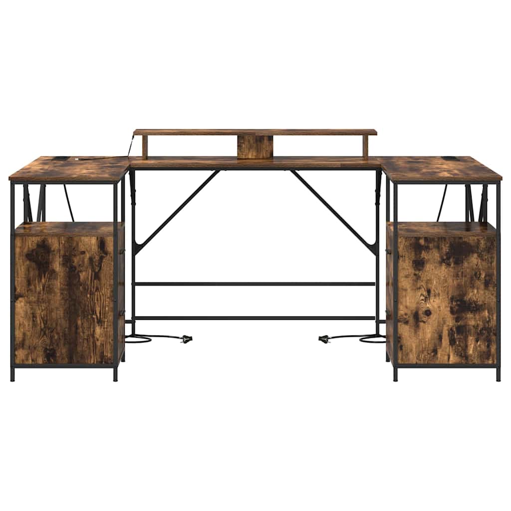 Stalas Rūkytas ąžuolas 182 x 101 x 87.5 cm Apdirbta mediena
