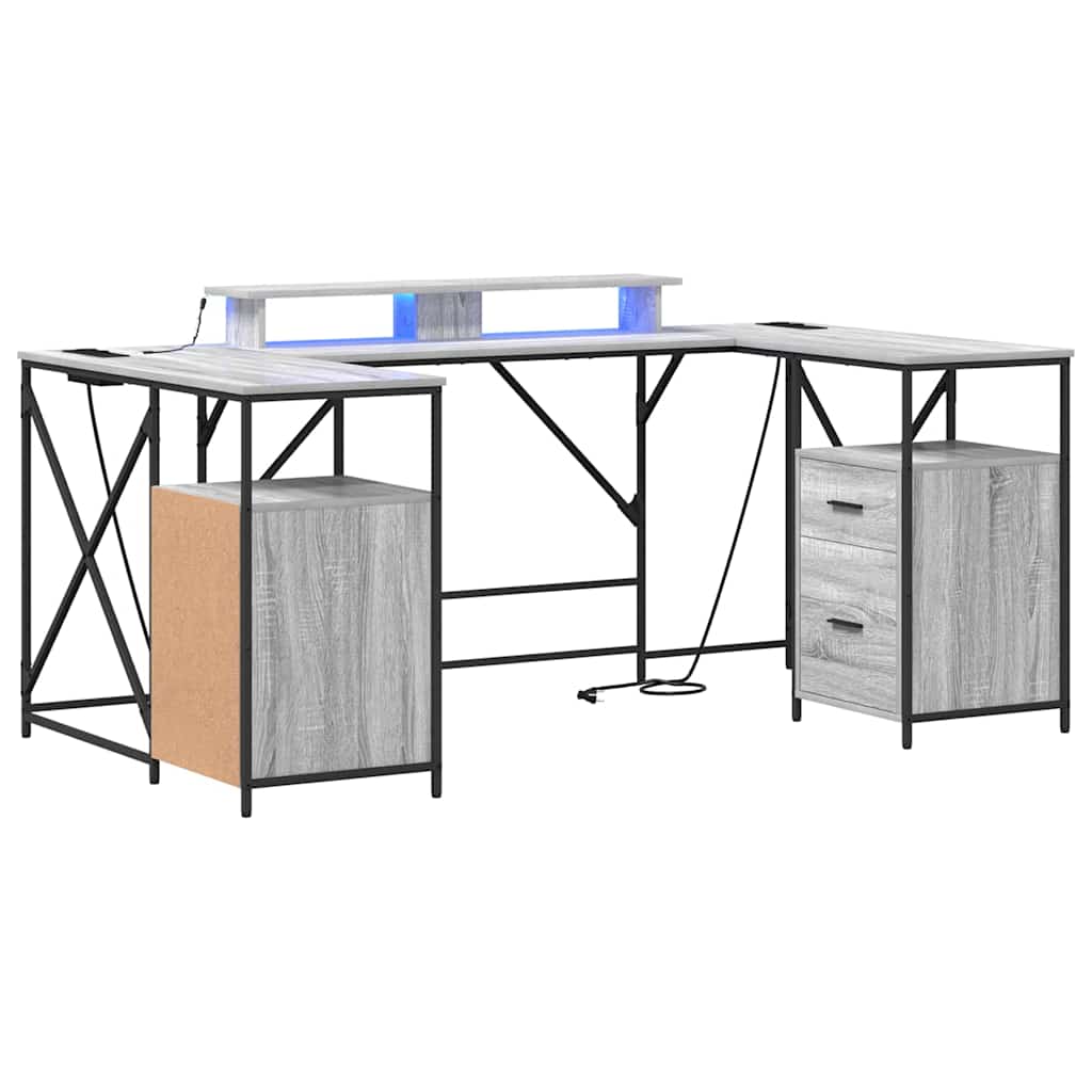 Stalas Pilkas sonoma 182 x 101 x 87.5 cm Apdirbta mediena