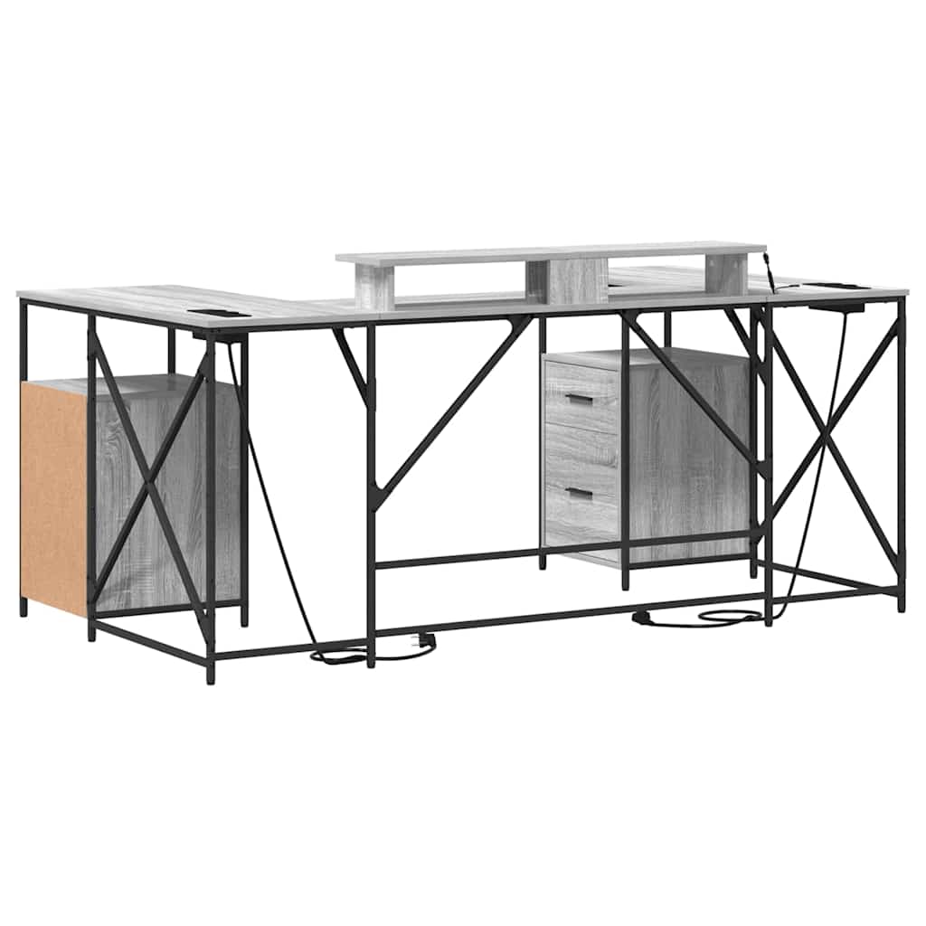 Stalas Pilkas sonoma 182 x 101 x 87.5 cm Apdirbta mediena