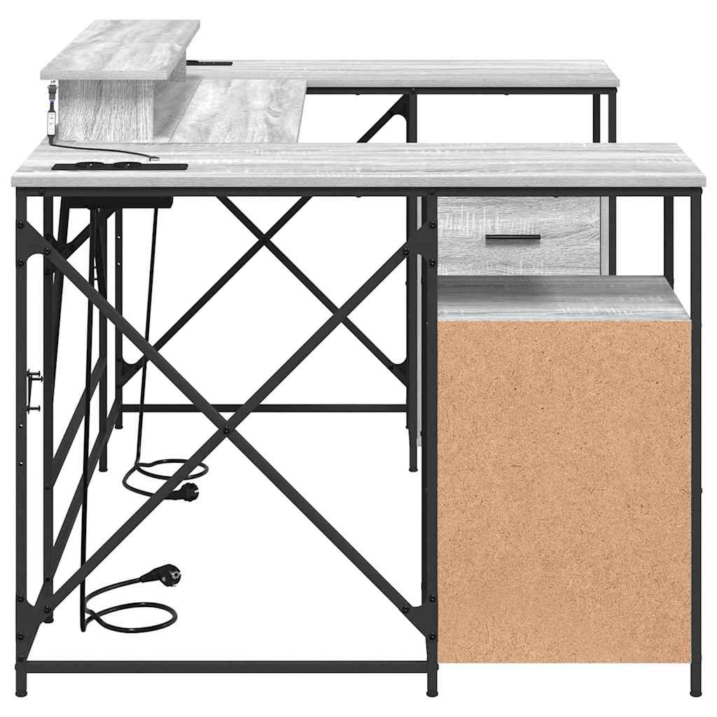 Stalas Pilkas sonoma 182 x 101 x 87.5 cm Apdirbta mediena