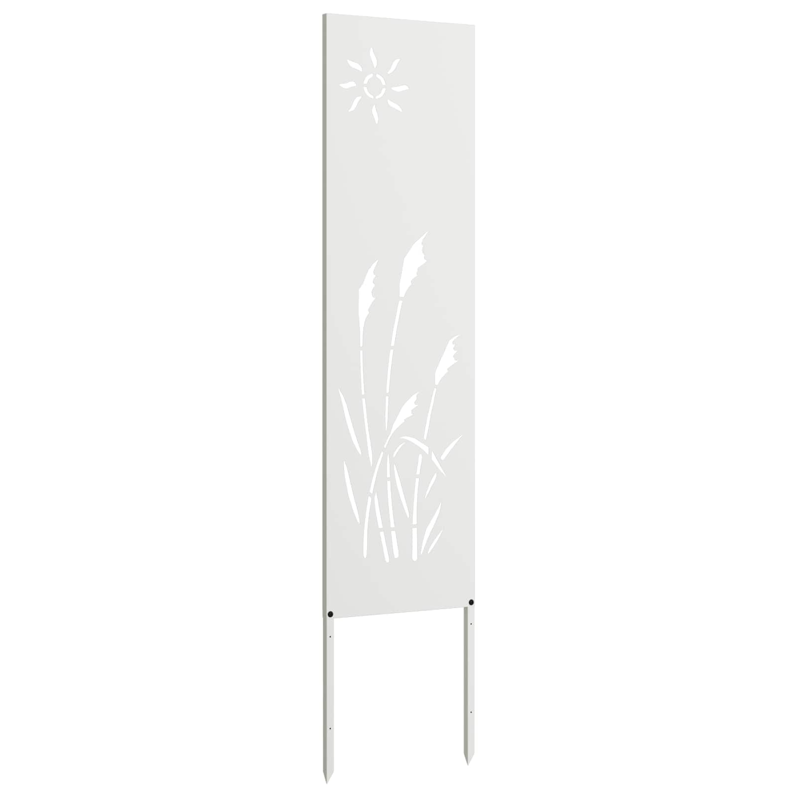 Dārza privātuma ekrāns "Fretwork" balts 32 x 140 cm