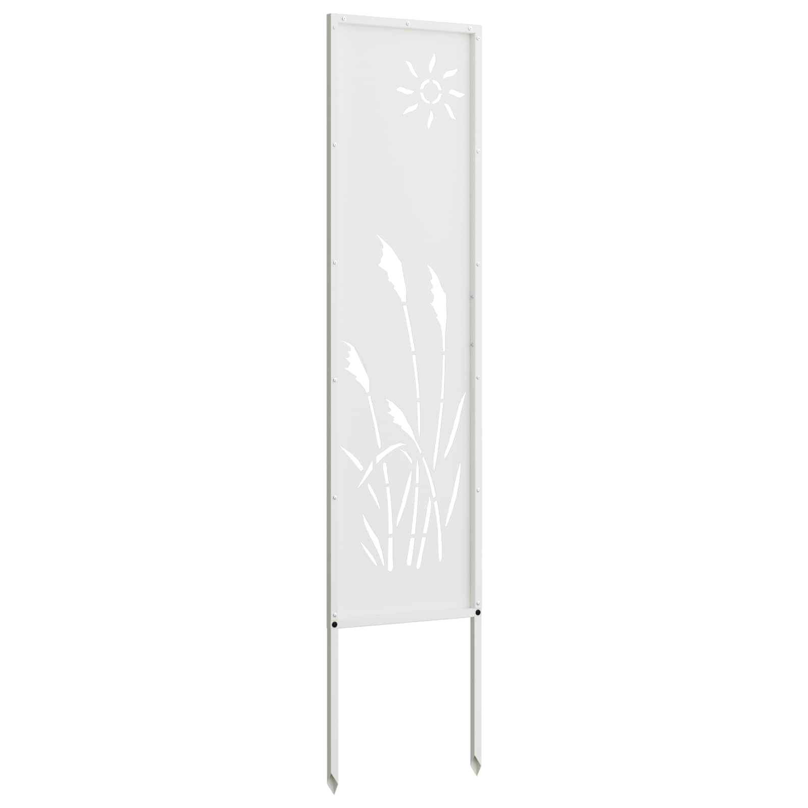 Dārza privātuma ekrāns "Fretwork" balts 32 x 140 cm