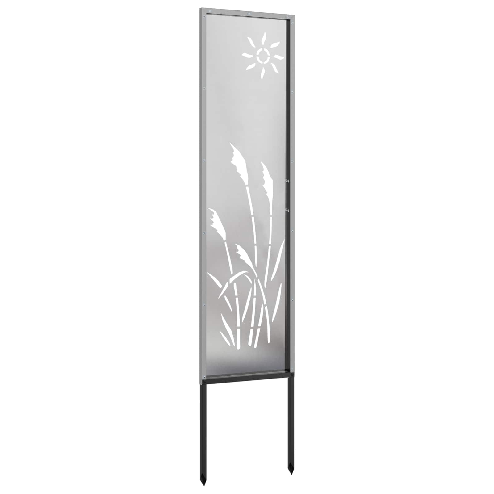 Dārza privātuma ekrāns Sudraba 32 x 140 cm Nerūsējošais tērauds