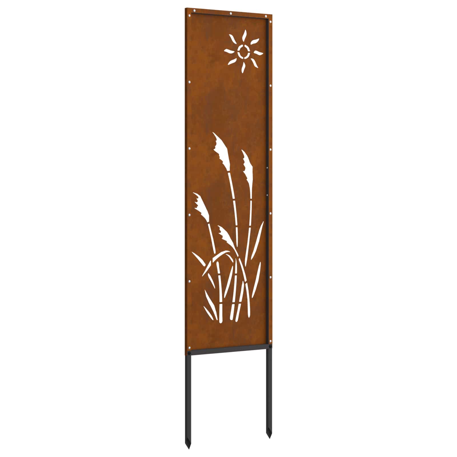 Sodo privatumo ekranas „Fretwork“ Rūdijanti 32 x 140 cm