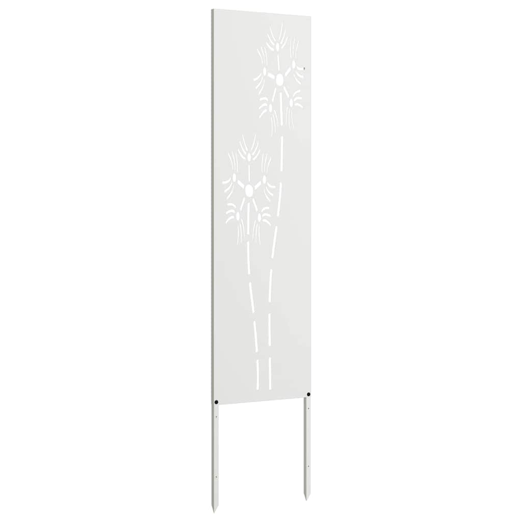Garden Privacy Screen "Fretwork" White 32 x 140 cm