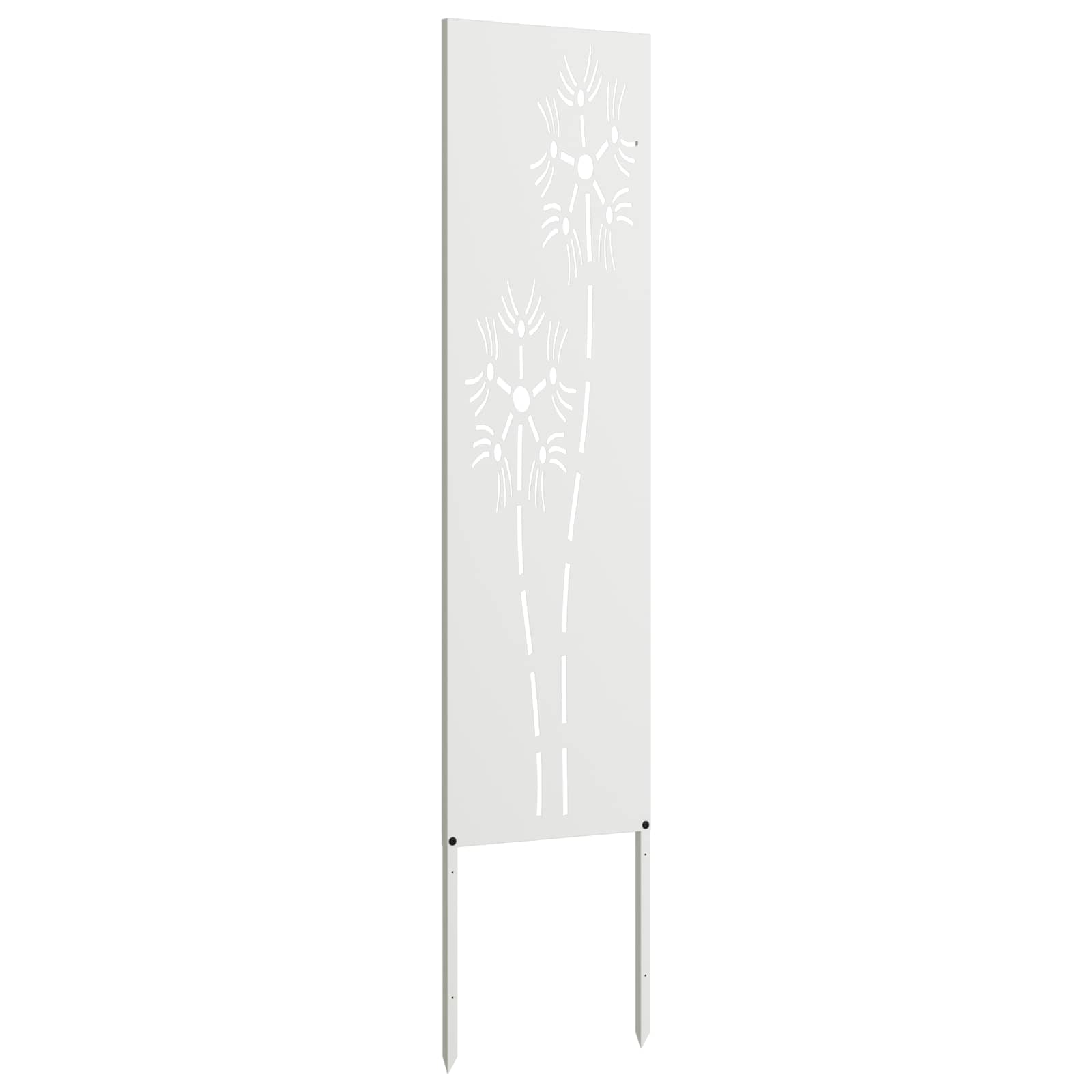 Dārza privātuma ekrāns "Fretwork" balts 32 x 140 cm