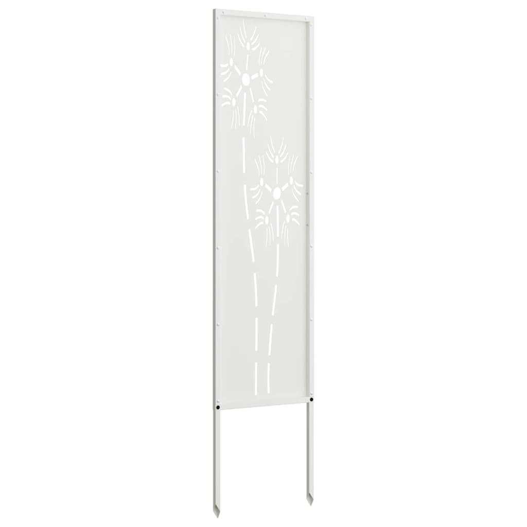 Dārza privātuma ekrāns "Fretwork" balts 32 x 140 cm