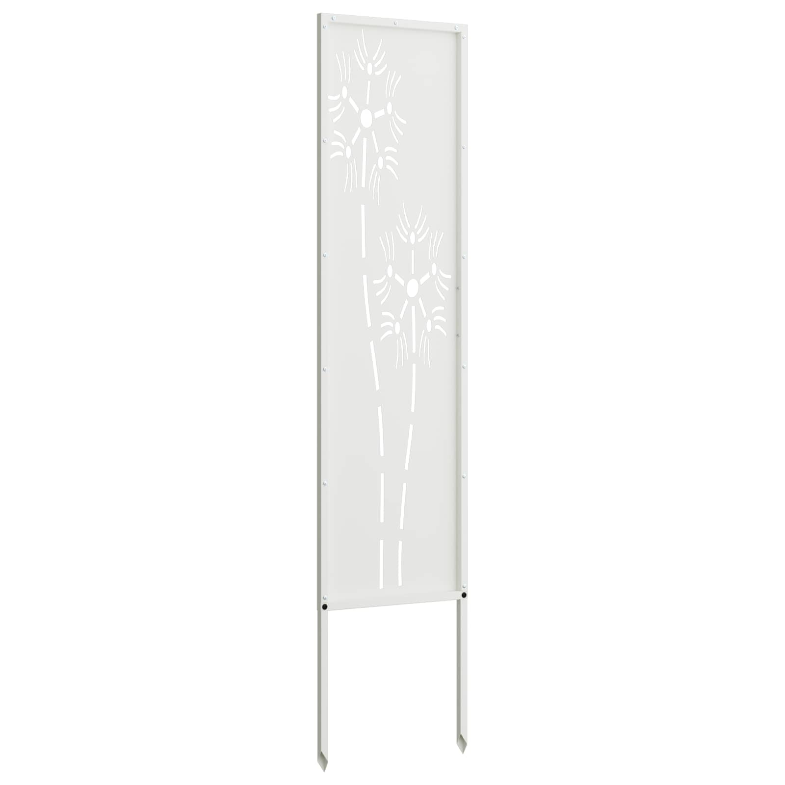 Dārza privātuma ekrāns "Fretwork" balts 32 x 140 cm