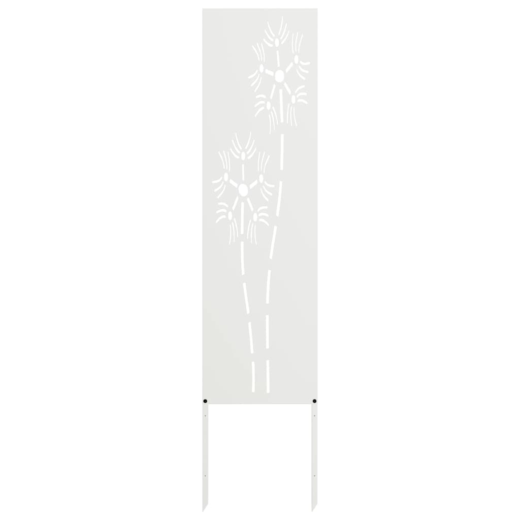 Dārza privātuma ekrāns "Fretwork" balts 32 x 140 cm