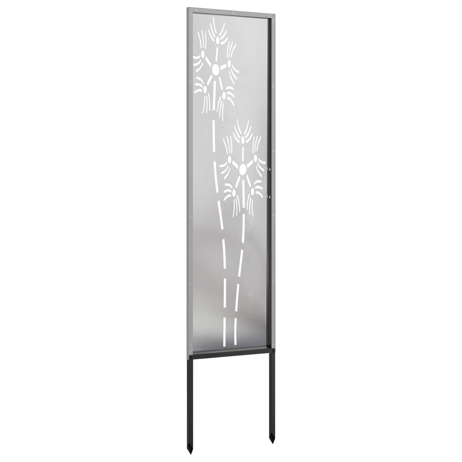Sodo privatumo ekranas Sidabro 32 x 140 cm Nerūdijantis plienas