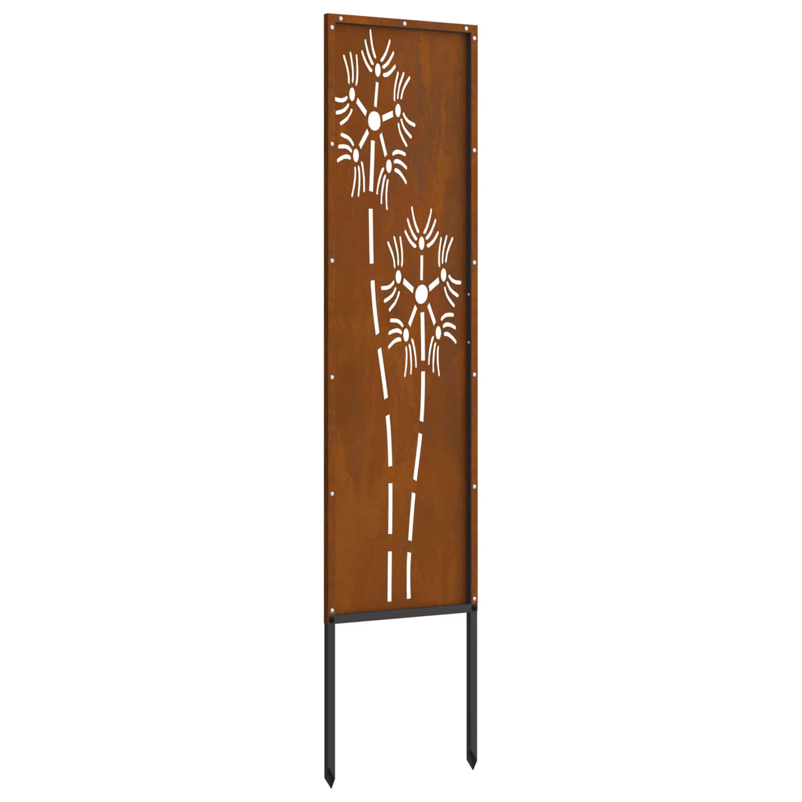 Sodo privatumo ekranas „Fretwork“ Rūdijanti 32 x 140 cm