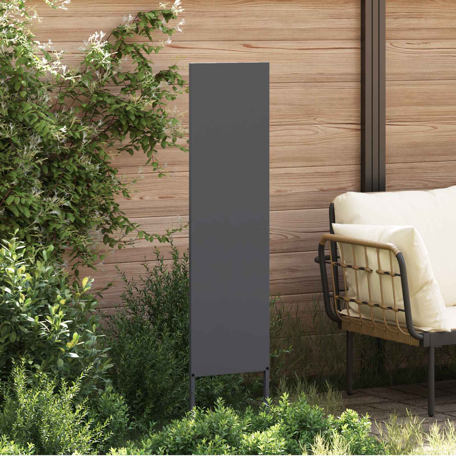 Sodo privatumo ekranas „Fretwork“ Antracitas 32 x 140 cm