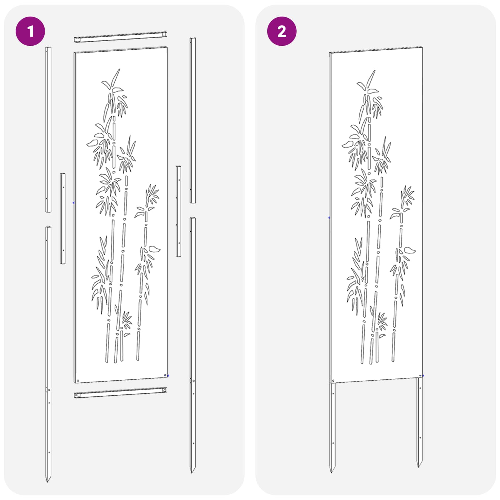 Garden Privacy Screen Floral White 32 x 140 cm
