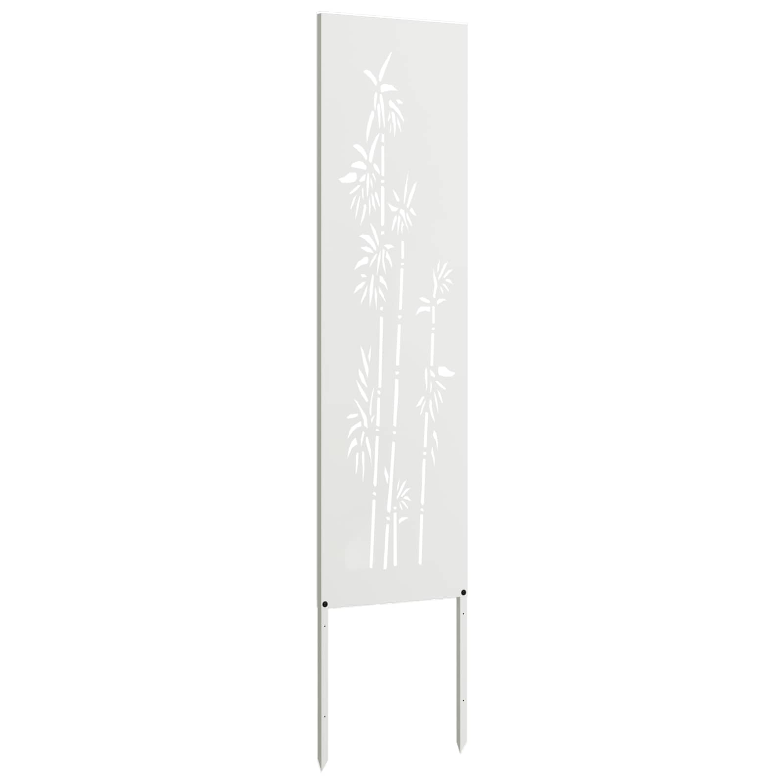 Garden Privacy Screen Floral White 32 x 140 cm