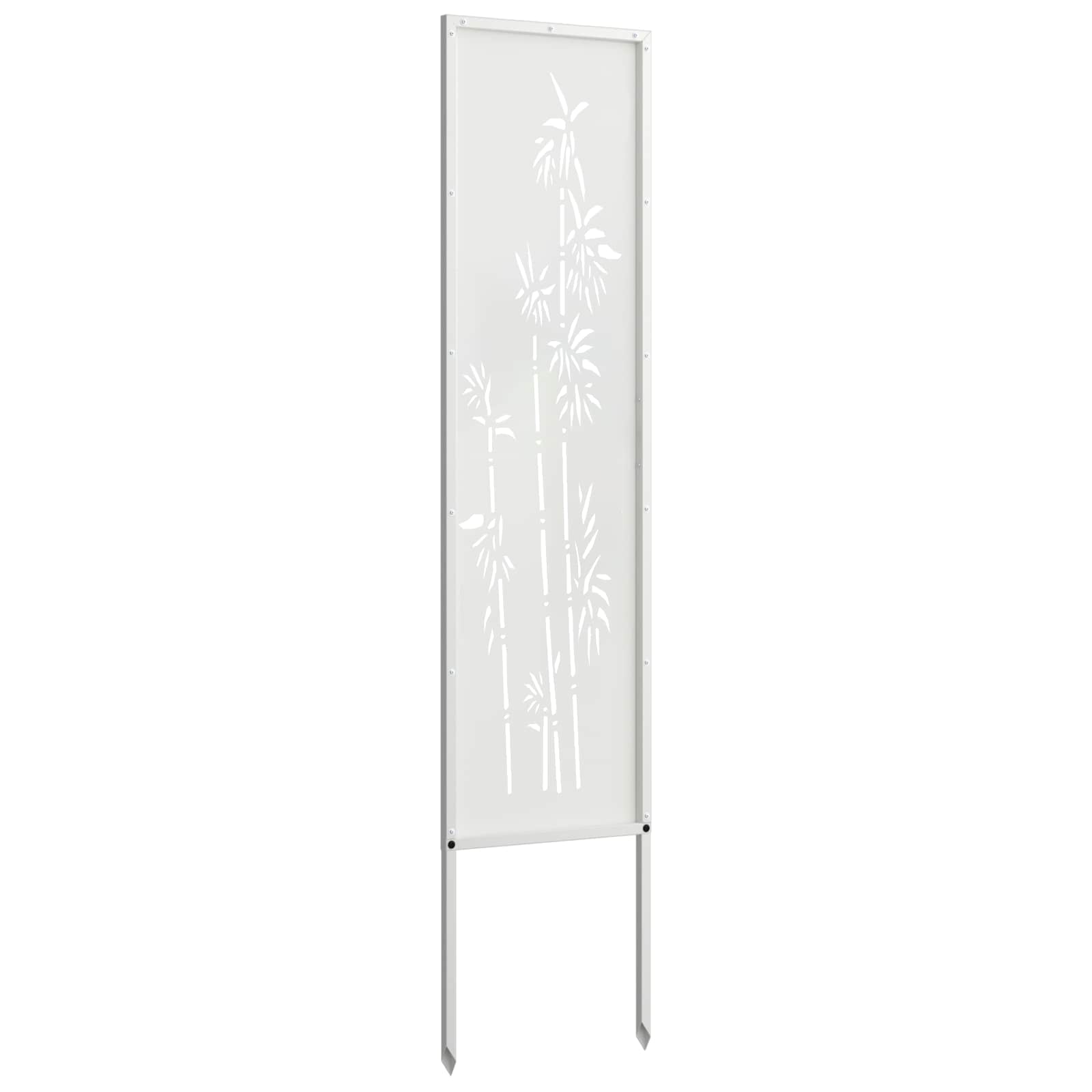 Garden Privacy Screen Floral White 32 x 140 cm