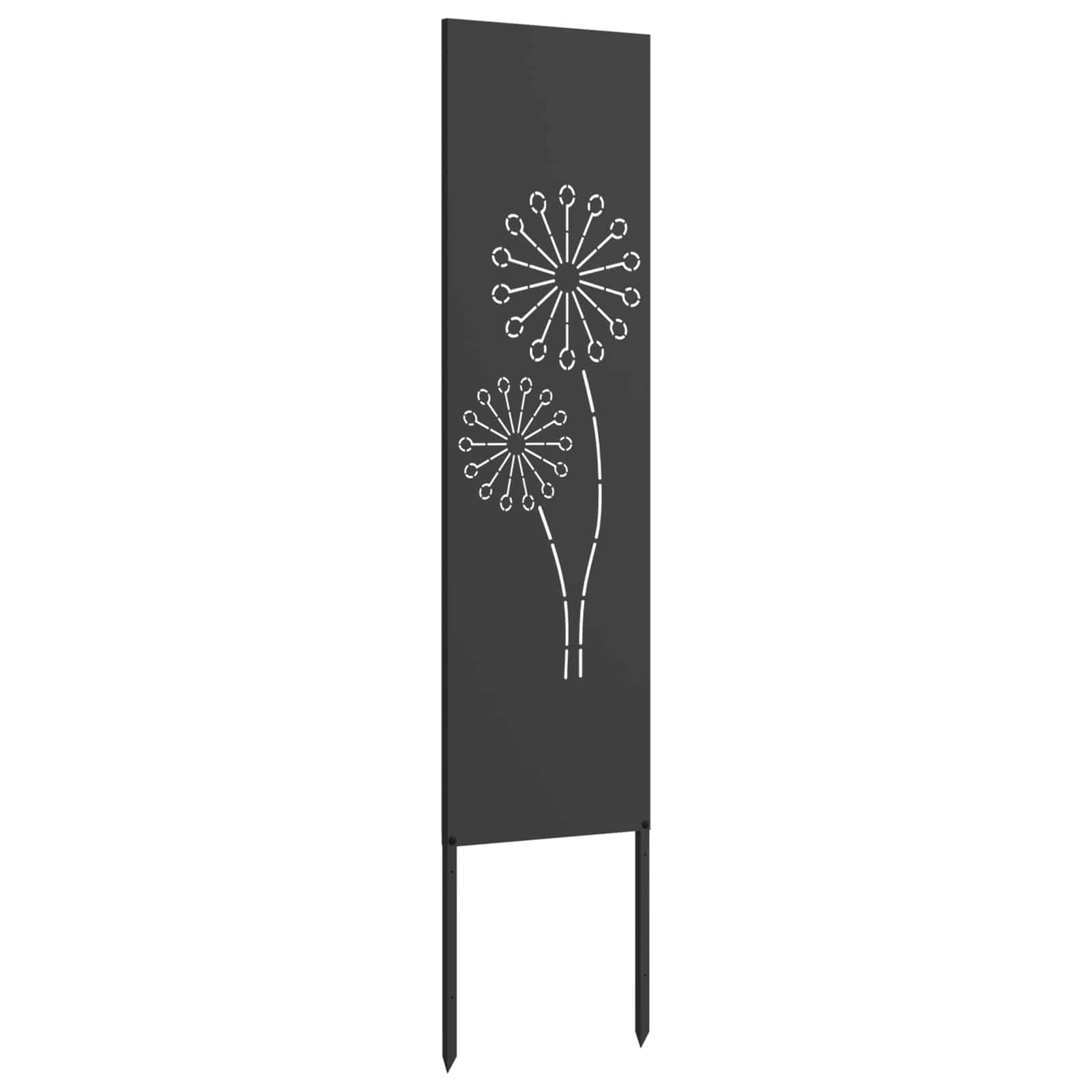 Garden Privacy Screen Fretwork Black 32 x 140 cm