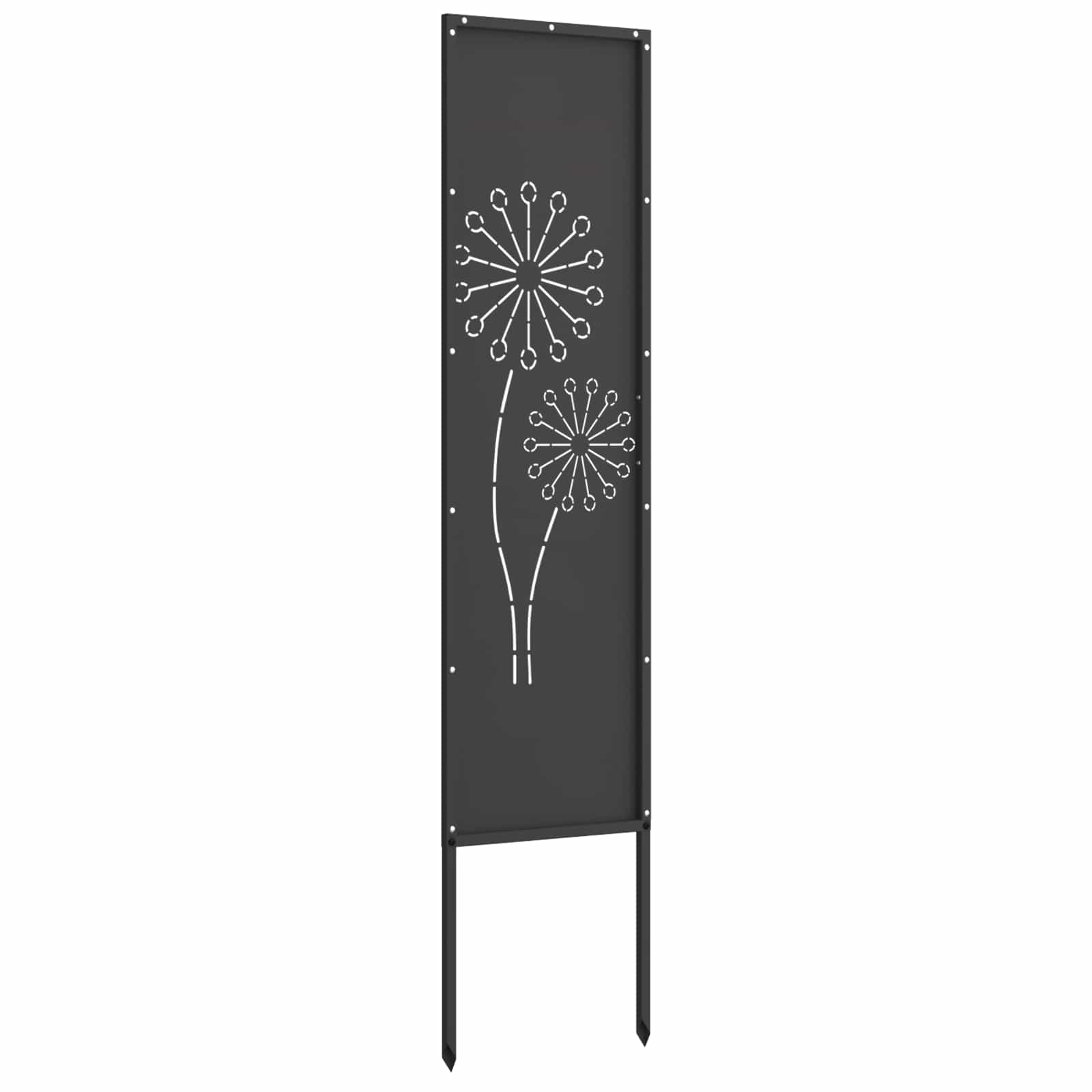 Garden Privacy Screen Fretwork Black 32 x 140 cm