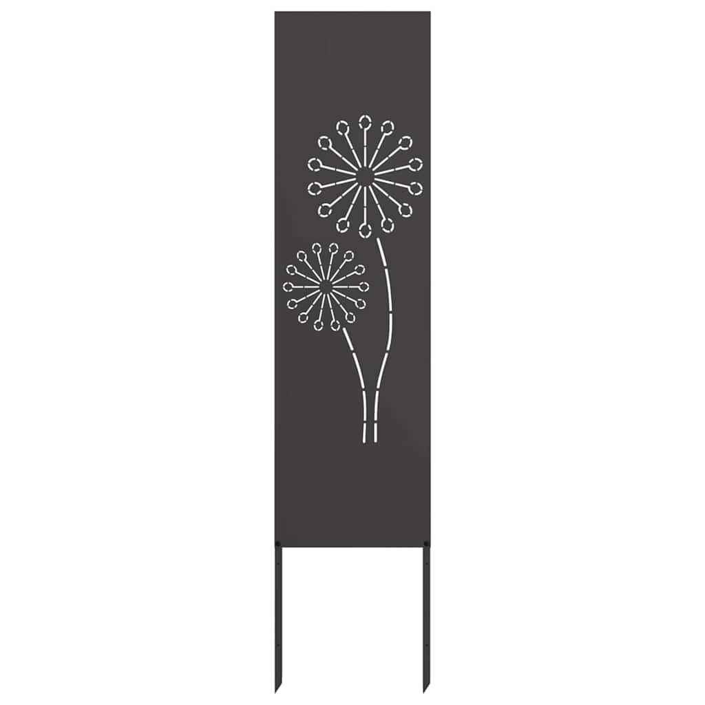 Garden Privacy Screen Fretwork Black 32 x 140 cm