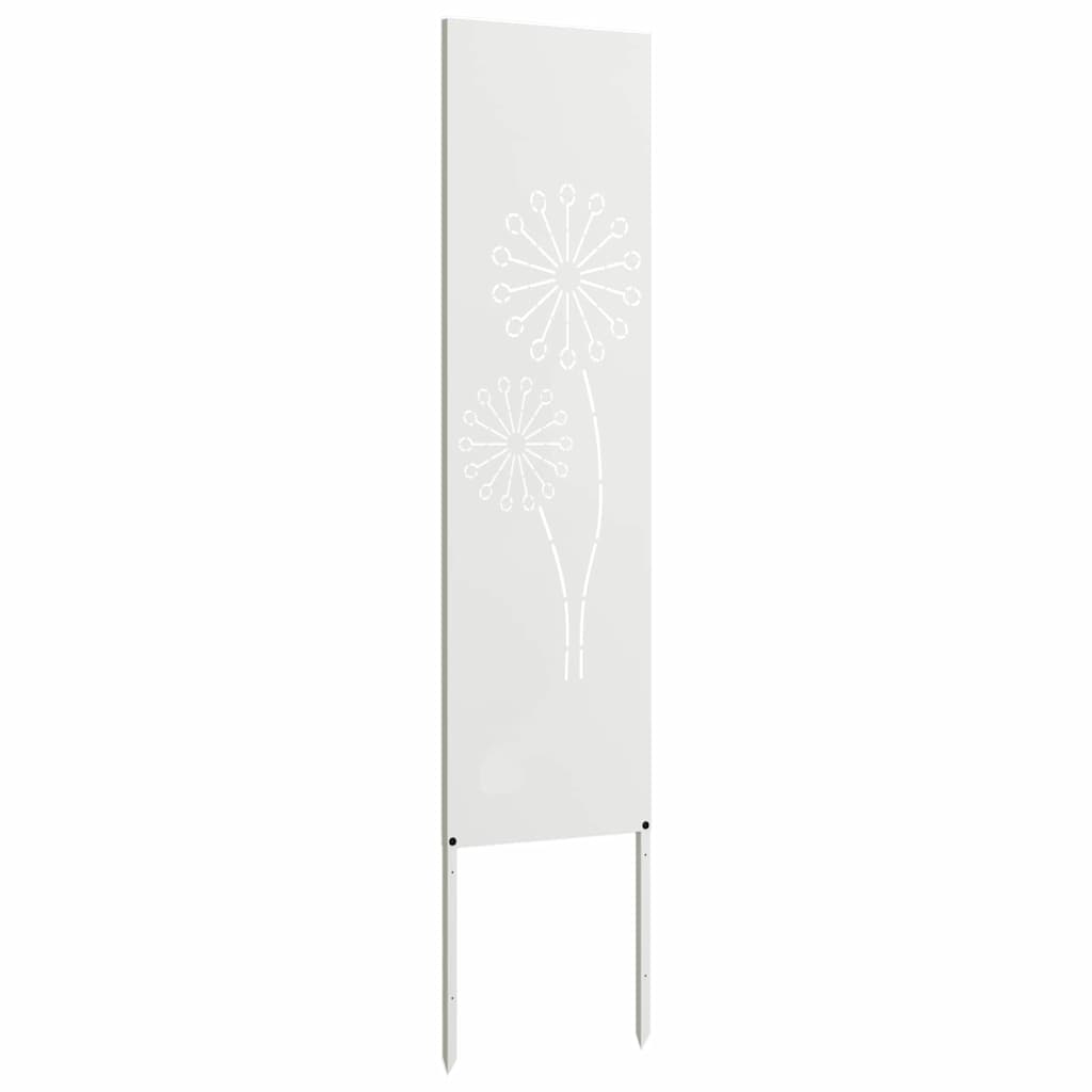 Garden Privacy Screen "Fretwork" White 32 x 140 cm