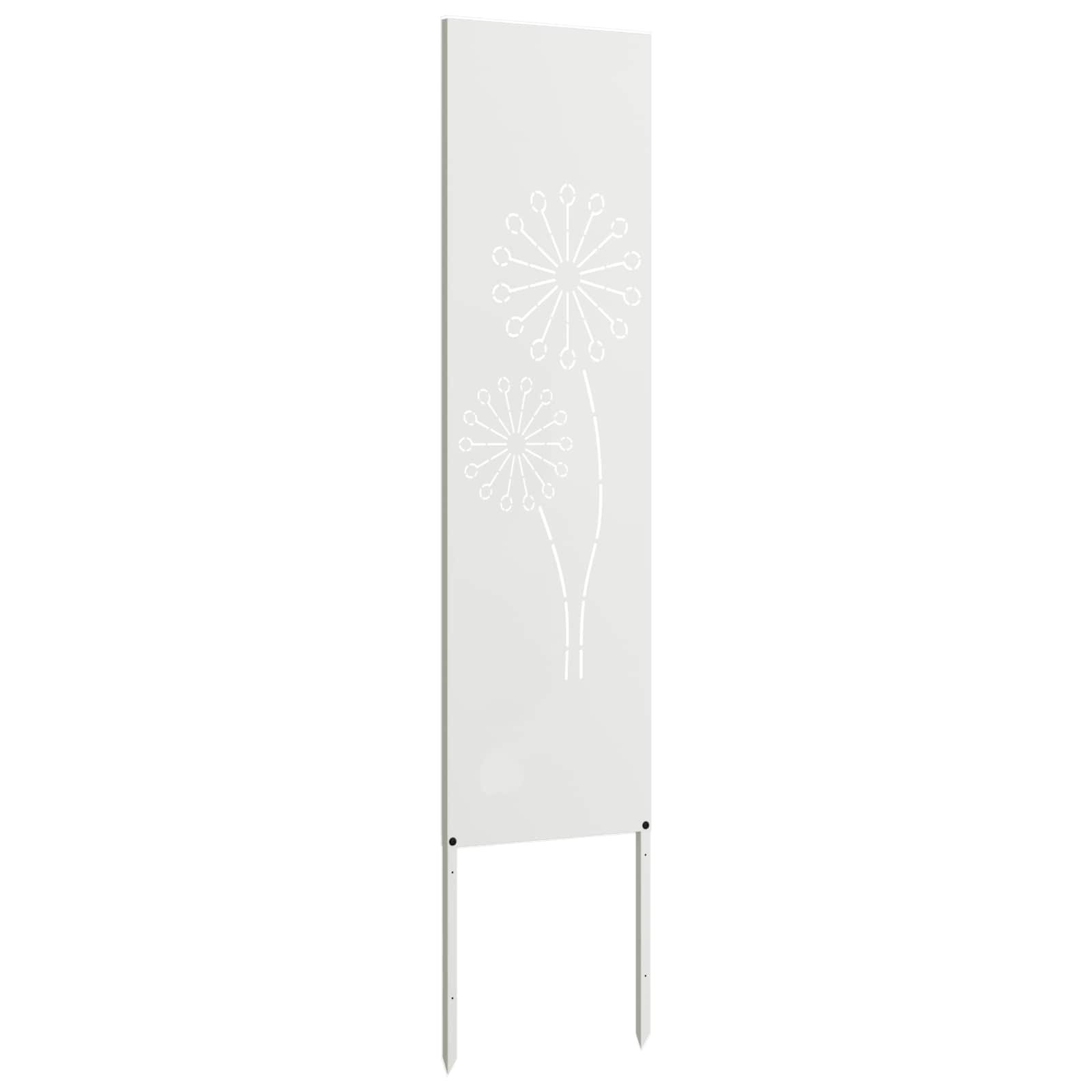 Garden Privacy Screen "Fretwork" White 32 x 140 cm
