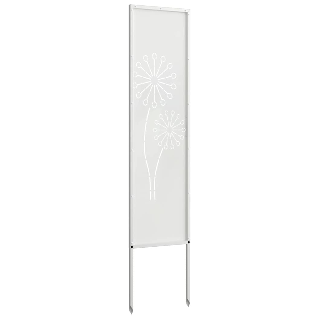 Garden Privacy Screen "Fretwork" White 32 x 140 cm
