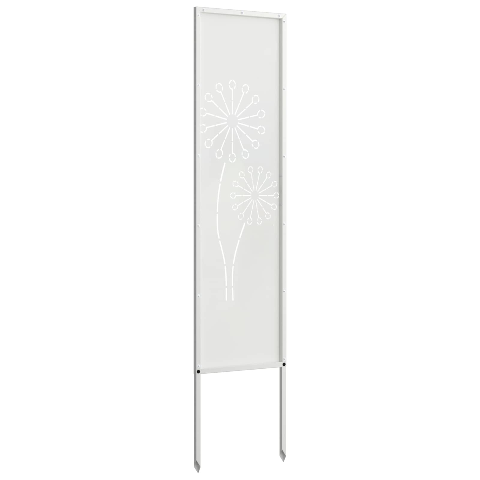 Garden Privacy Screen "Fretwork" White 32 x 140 cm