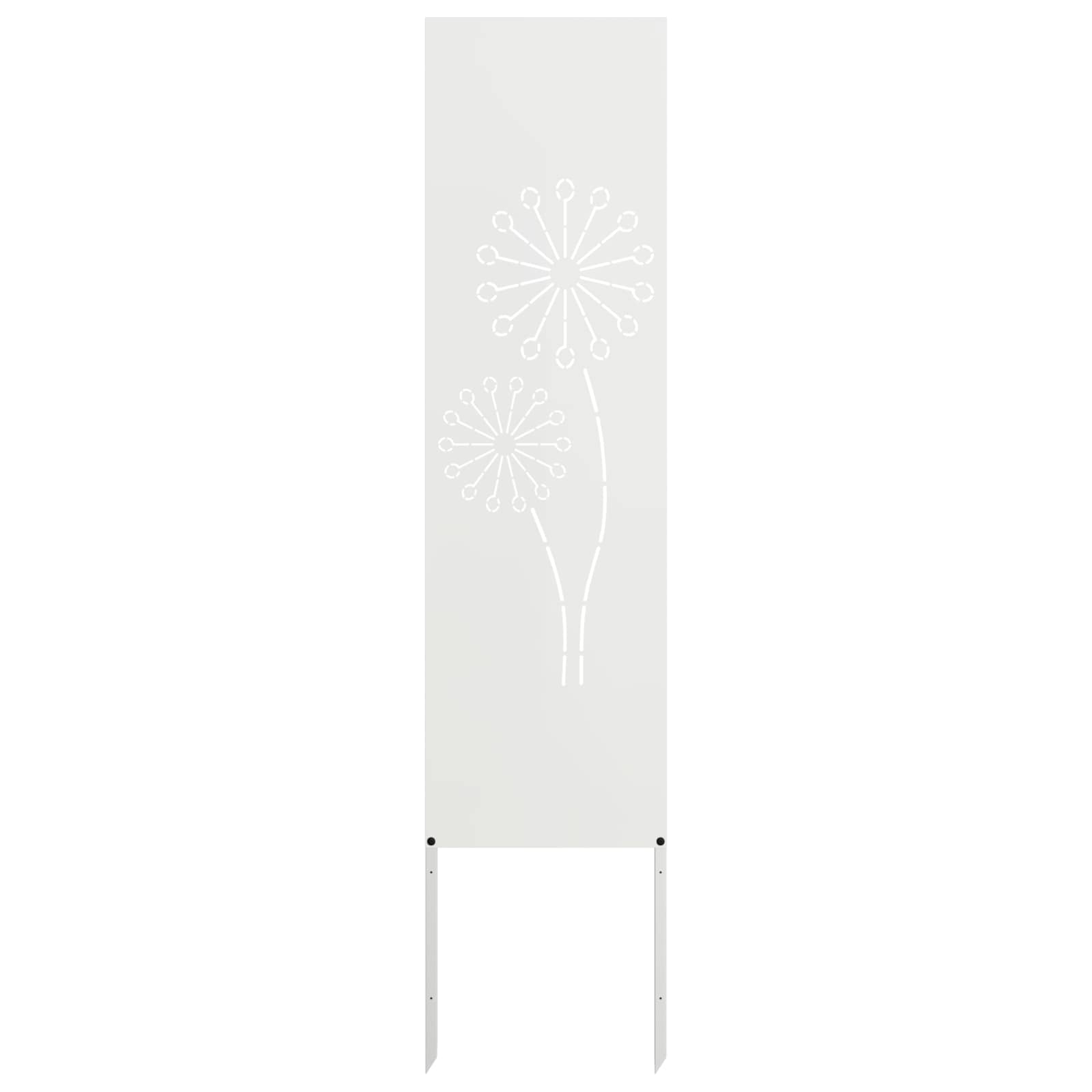 Garden Privacy Screen "Fretwork" White 32 x 140 cm
