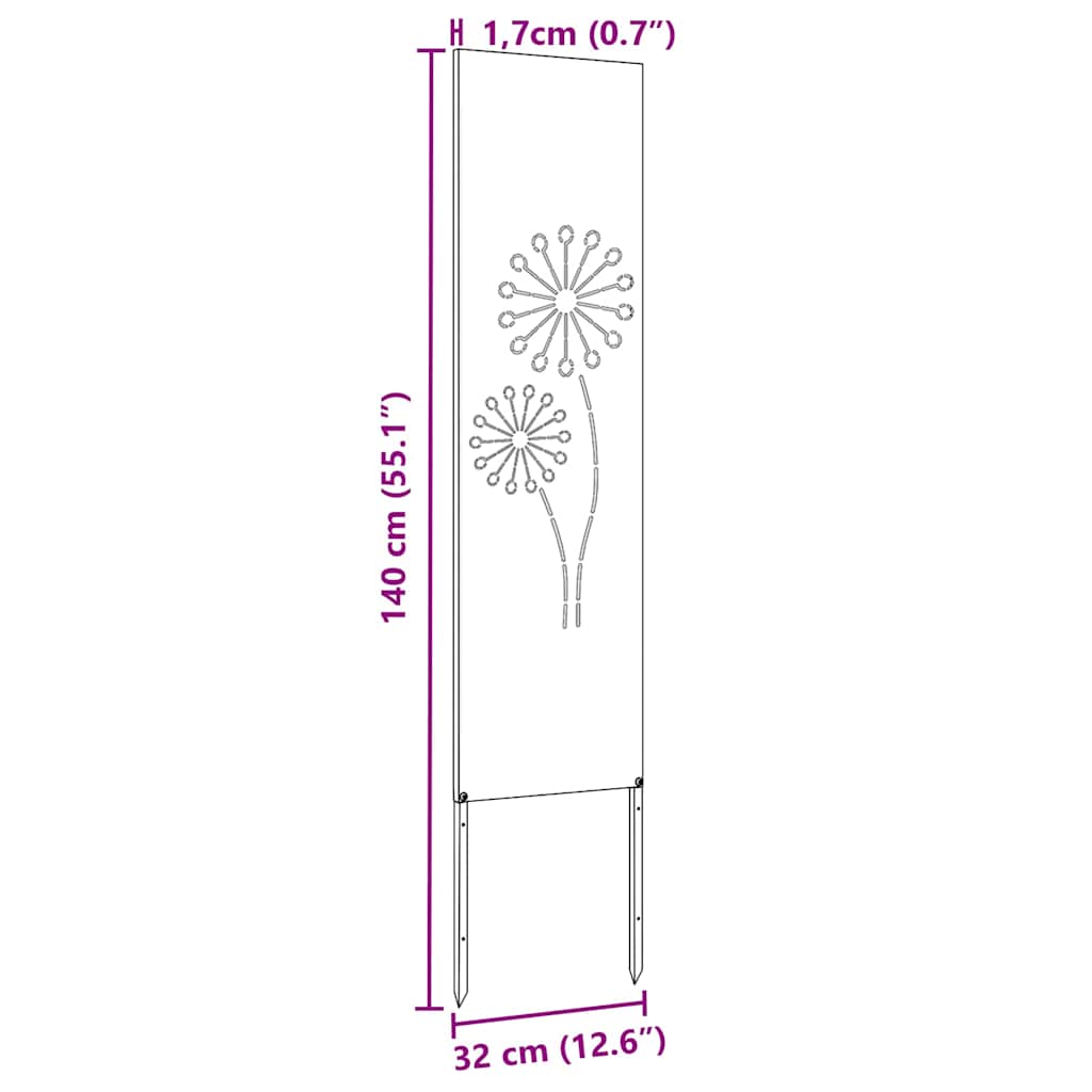 Garden Privacy Screen "Fretwork" White 32 x 140 cm