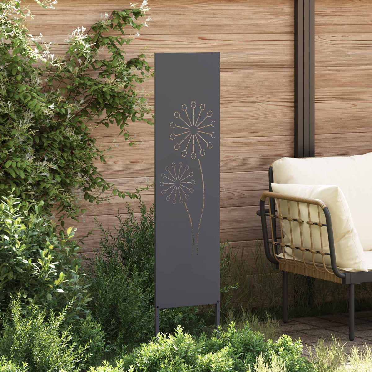 Sodo privatumo ekranas „Fretwork“ Antracitas 32 x 140 cm