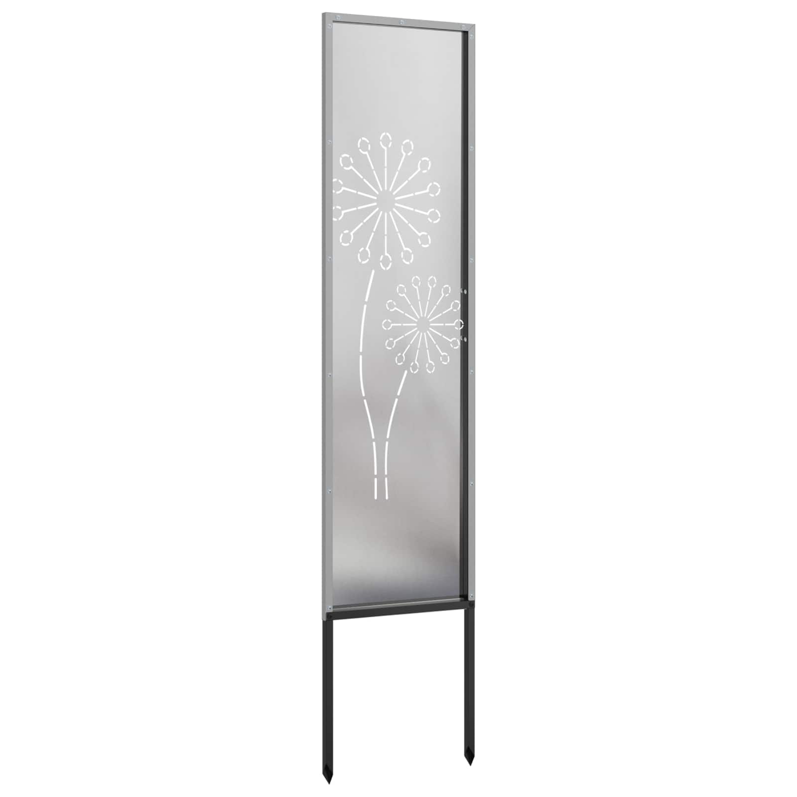 Sodo privatumo ekranas Sidabro 32 x 140 cm Nerūdijantis plienas