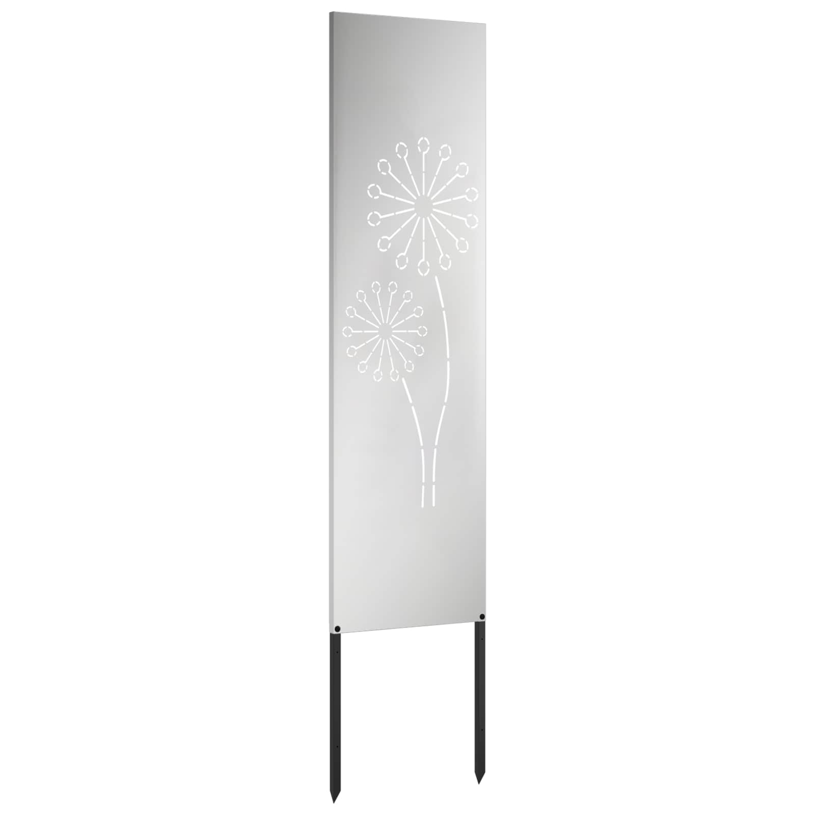 Sodo privatumo ekranas „Fretwork“ Sidabro 32 x 140 cm